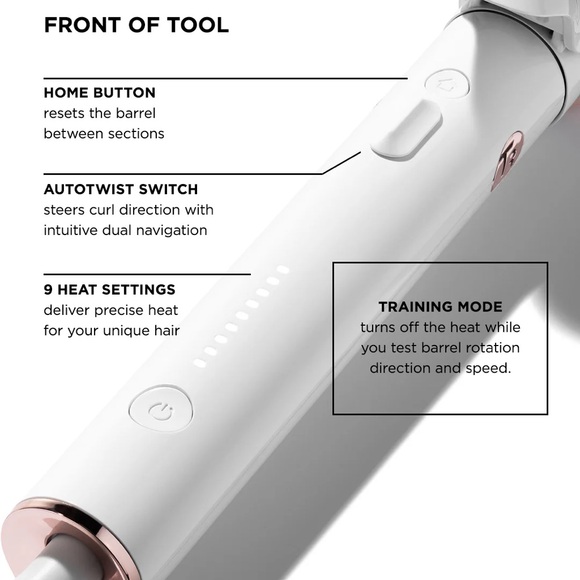 T3 Curlwrap 1.25 Ceramic Rotating Curling Iron - Picture 5 of 6